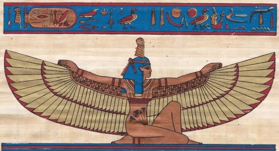 Goddesses of Ancient Egypt with Bird Feathers