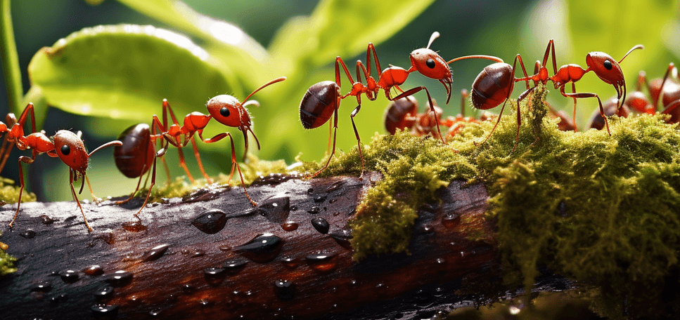 Ants working hard